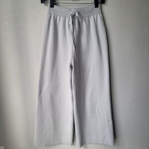 Petal & Pup High Rise Wide Leg Ankle Sweater Pants Size Small/Medium In Grey